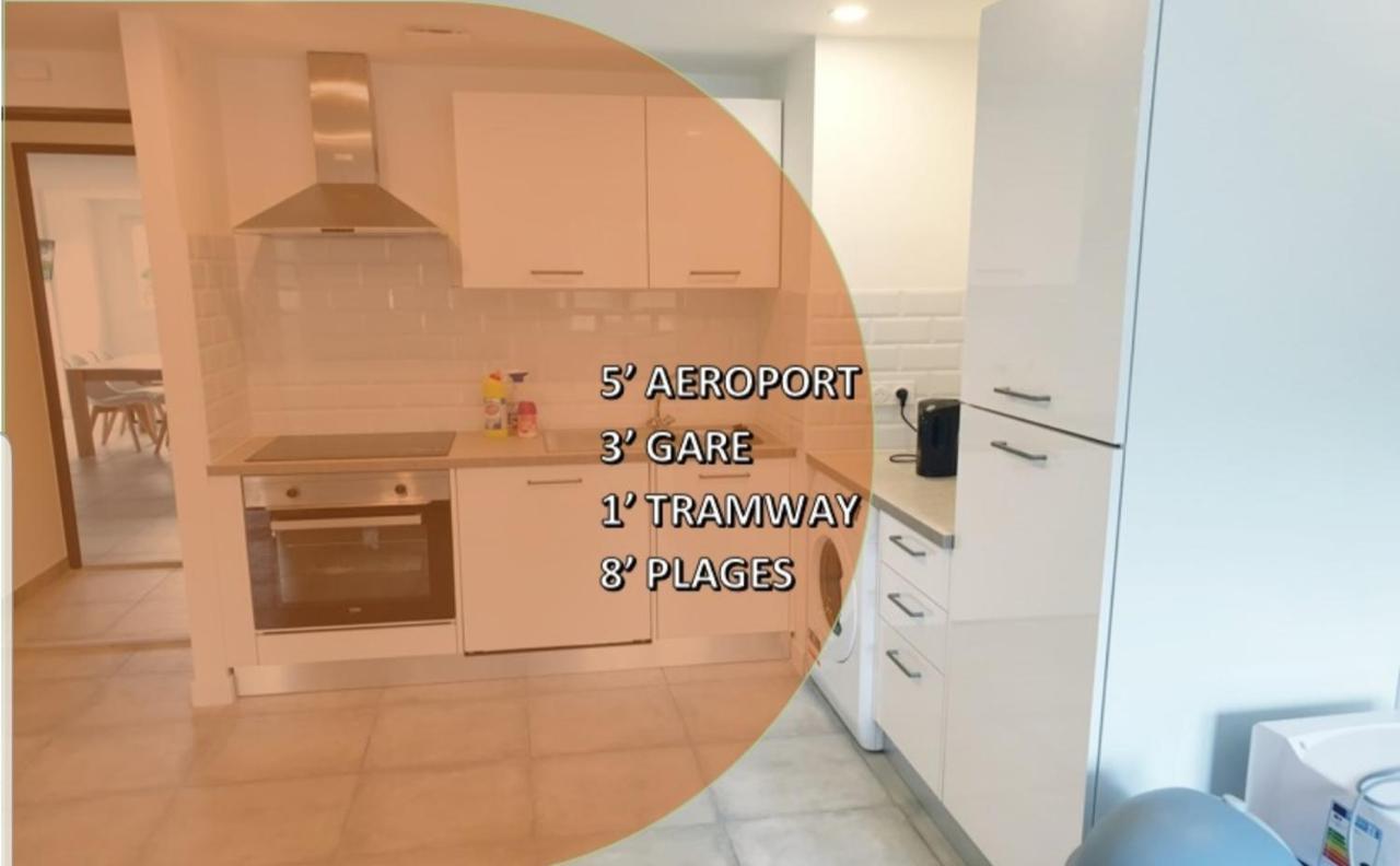 Appartements Renove 2023 Proche Aeroport 5Min, Gare Sncf 2 Min, Tramway Au Pied De L'Immeuble , Parking Possible, Renovated Apartments 2023 Near The Airport 5 Min, Train Station 2 Min, Tram Next To The Building 1 Min, Parking Possible Nice Bagian luar foto